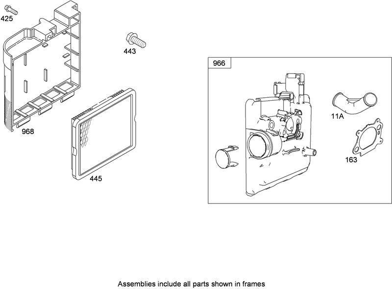 Air Cleaner Assembly Briggs and Stratton 124T02 0203 B1