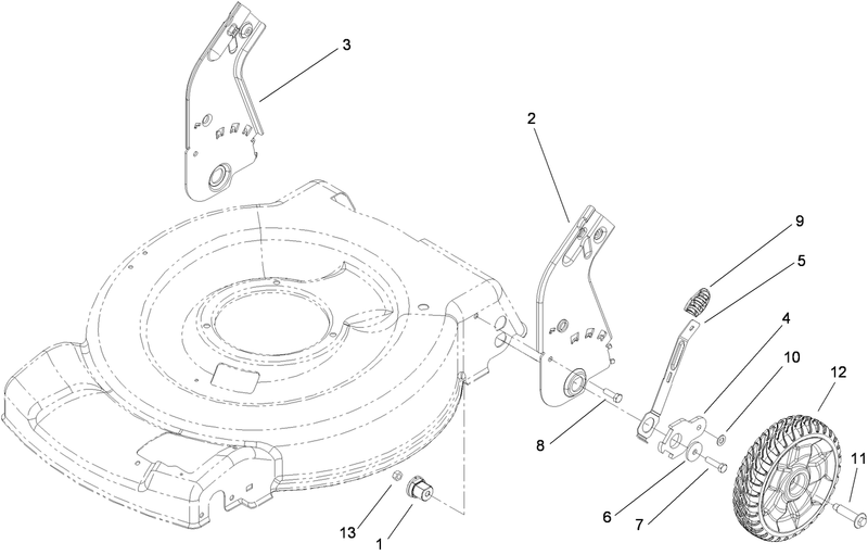 Rear Axle and Wheel Assembly