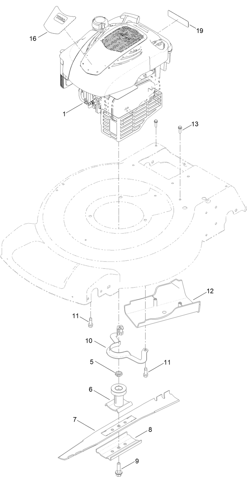 Engine and Blade Assembly