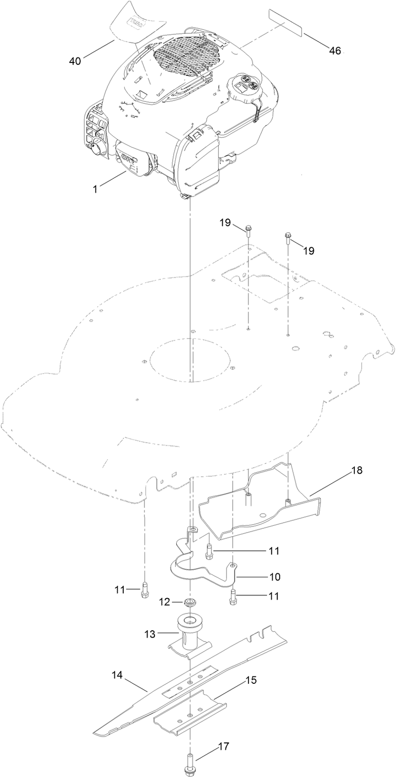 Engine and Blade Assembly