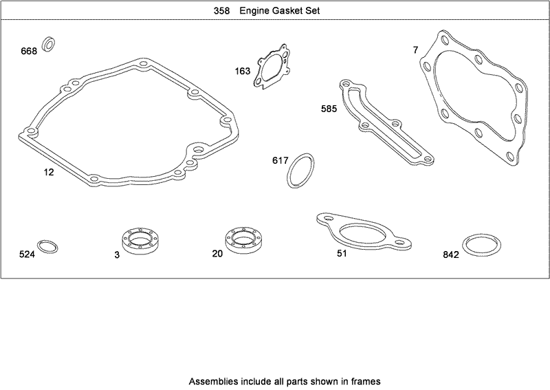 Engine Gasket Set Briggs and Stratton 126T02 0216 B1