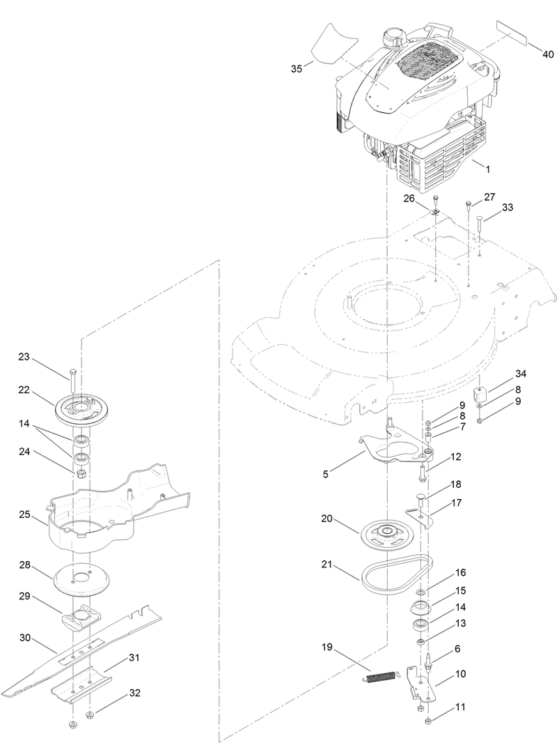 Engine and Blade Assembly