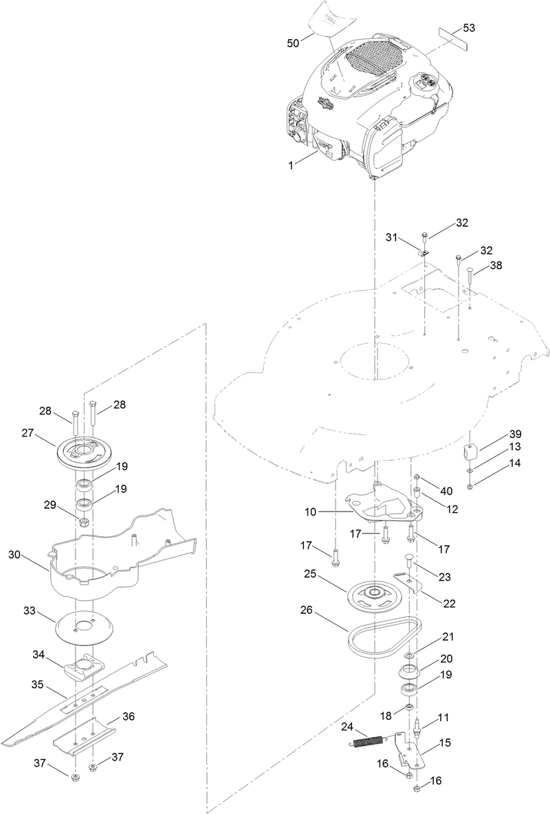 Engine and Blade Assembly