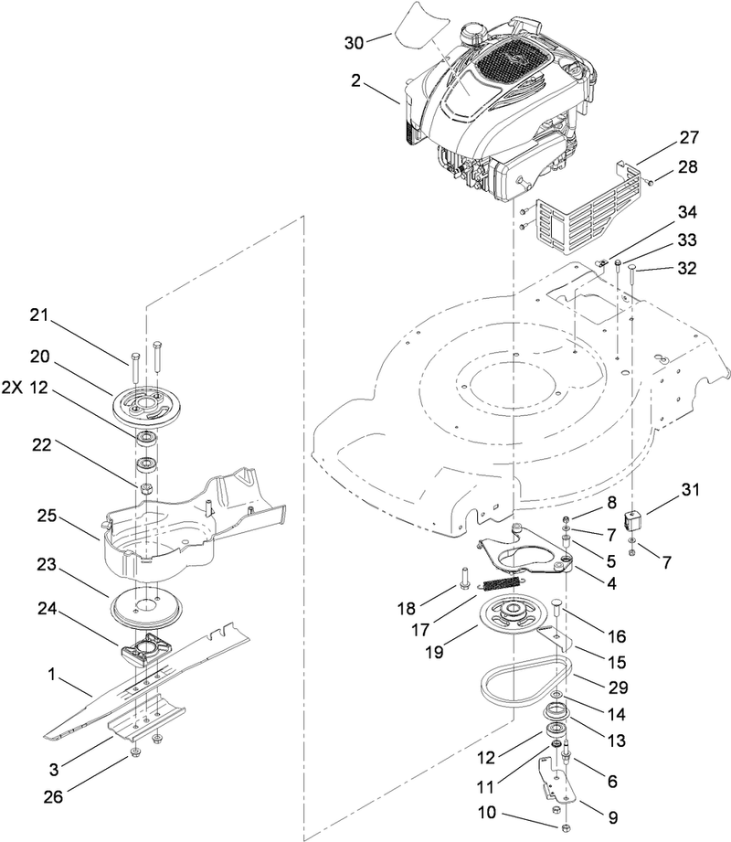 Engine Blade Brake and Clutch Assembly