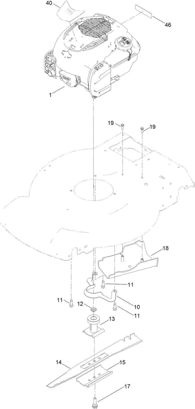 Engine and Blade Assembly