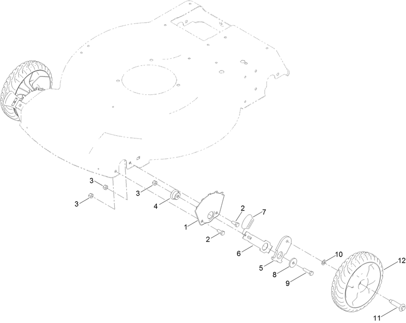 Front Wheel and Height of Cut Assembly