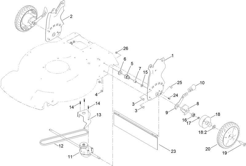 Transmission and Rear Wheel Assembly