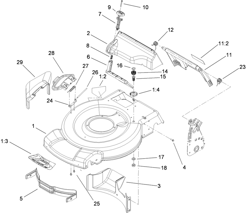 DeckSide Chute and Rear Door Assembly