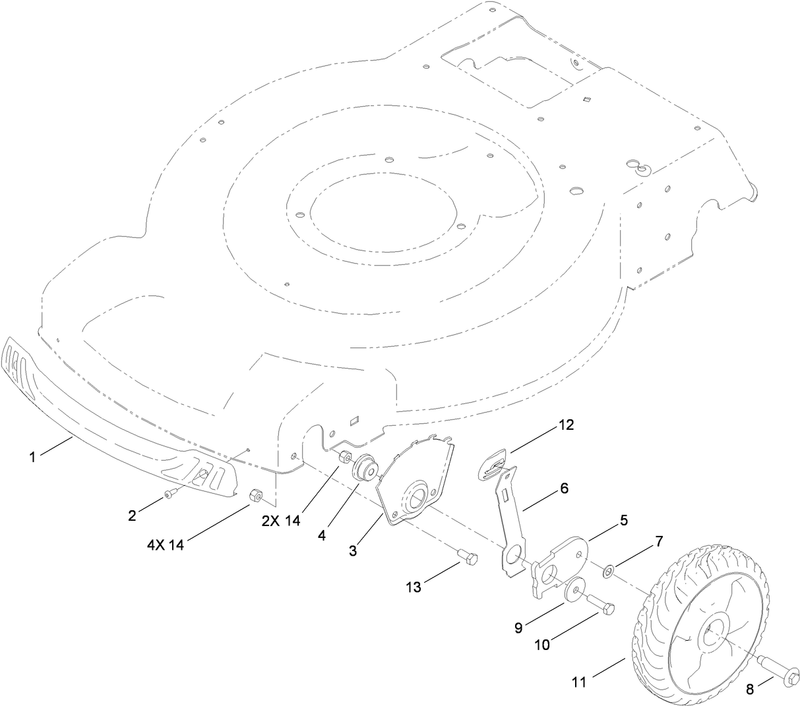 Front Axle and Height of Cut Assembly