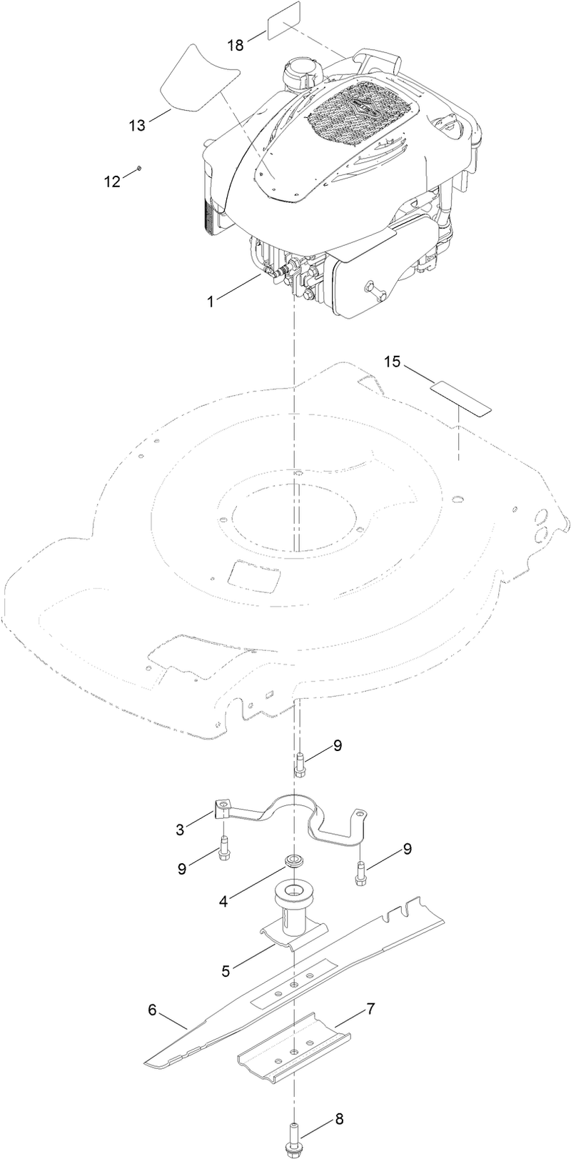 Engine and Blade Assembly