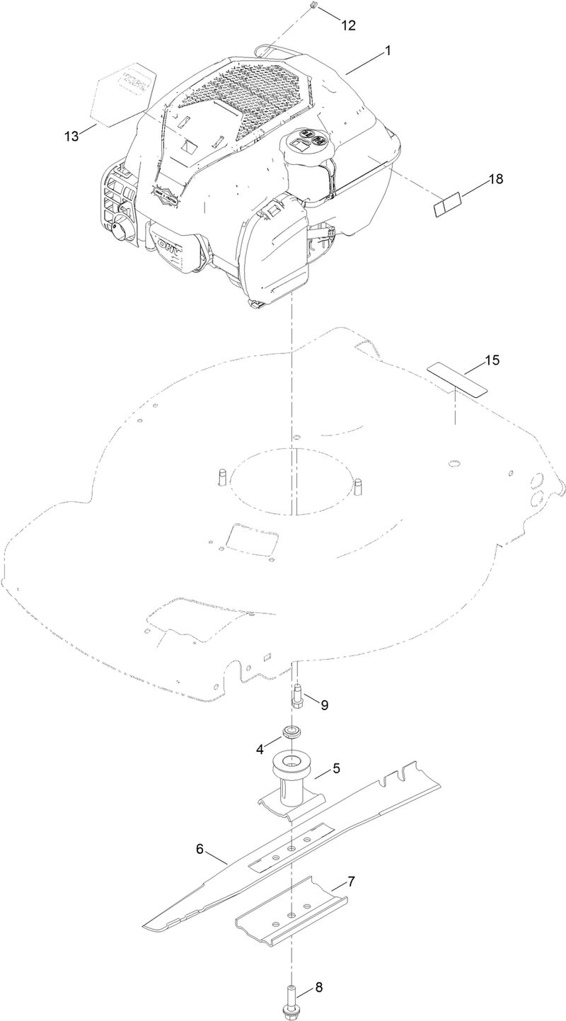Engine and Blade Assembly