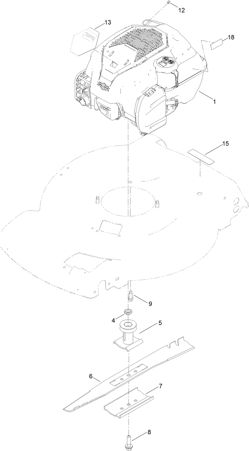 Engine and Blade Assembly