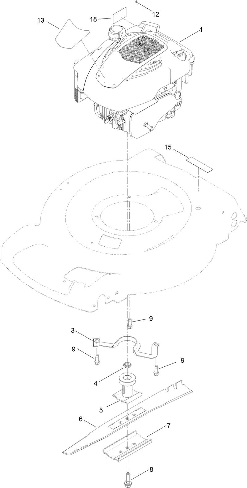 Engine and Blade Assembly
