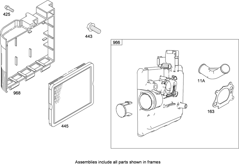 Air Cleaner Assembly Briggs and Stratton 124L02 0126 F1