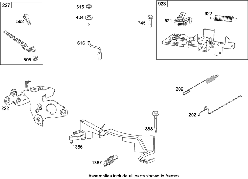 Governor and Controls Assembly Briggs and Stratton 124L02 0126 F1