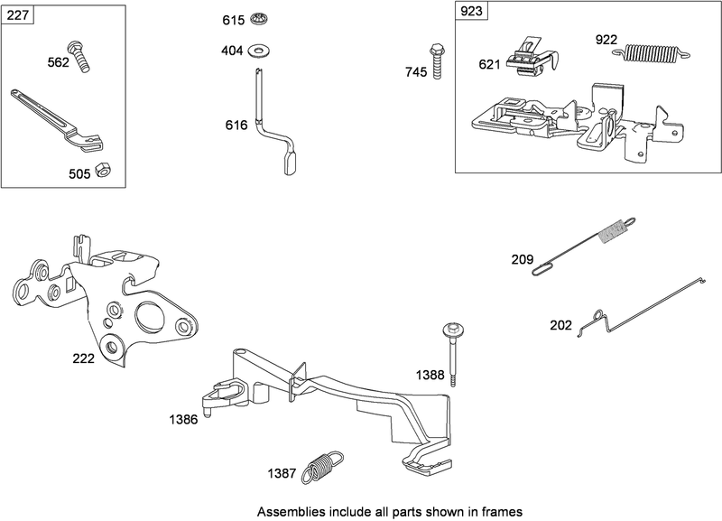 Governor and Controls Assembly Briggs and Stratton 126L02 0120 F1