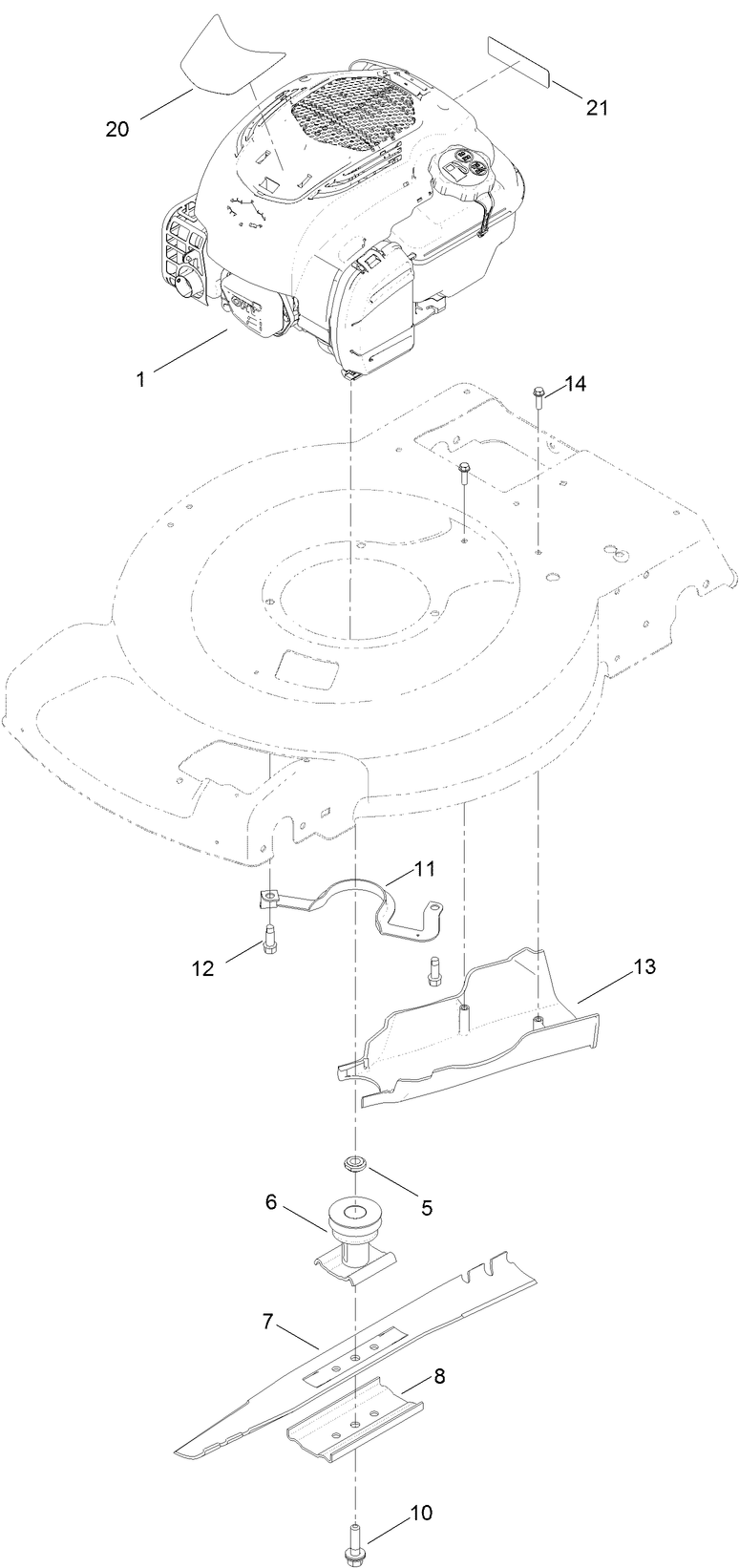 Engine and Blade Assembly
