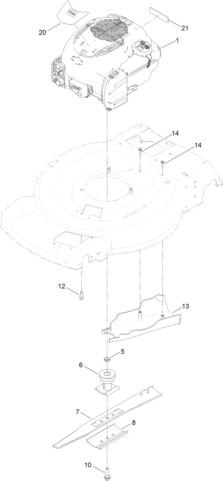Engine and Blade Assembly