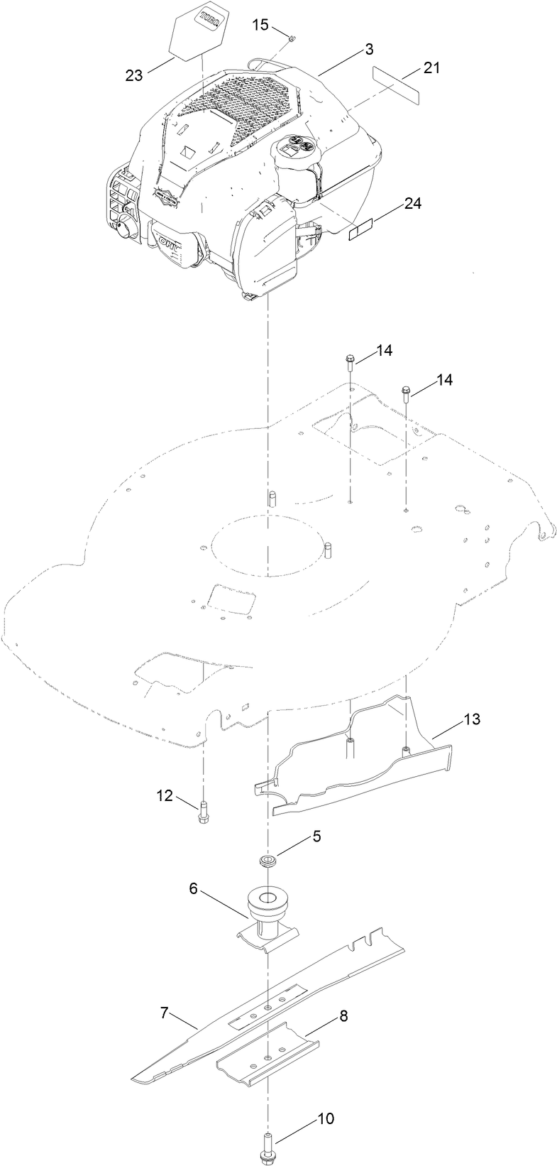 Engine and Blade Assembly