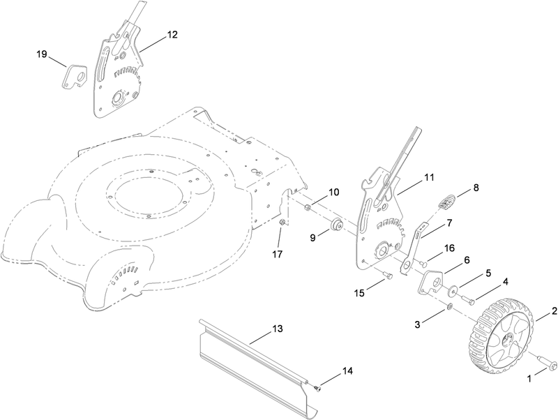 Rear Axle and Height of Cut Assembly