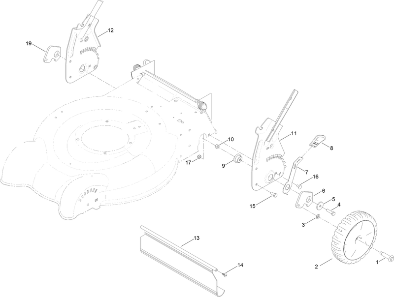 Rear Axle and Height of Cut Assembly