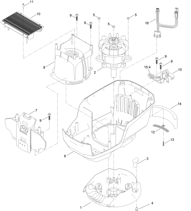 Motor Module Assembly No 140 3795 Lower Shroud Assembly