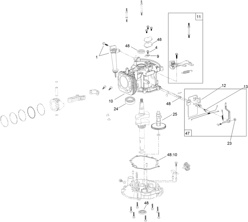 Dipstick and Gasket Assembly Engine Assembly No 120 4411