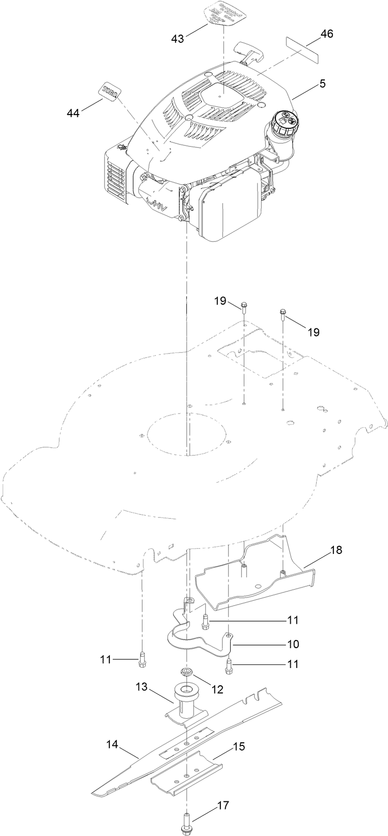 Engine and Blade Assembly