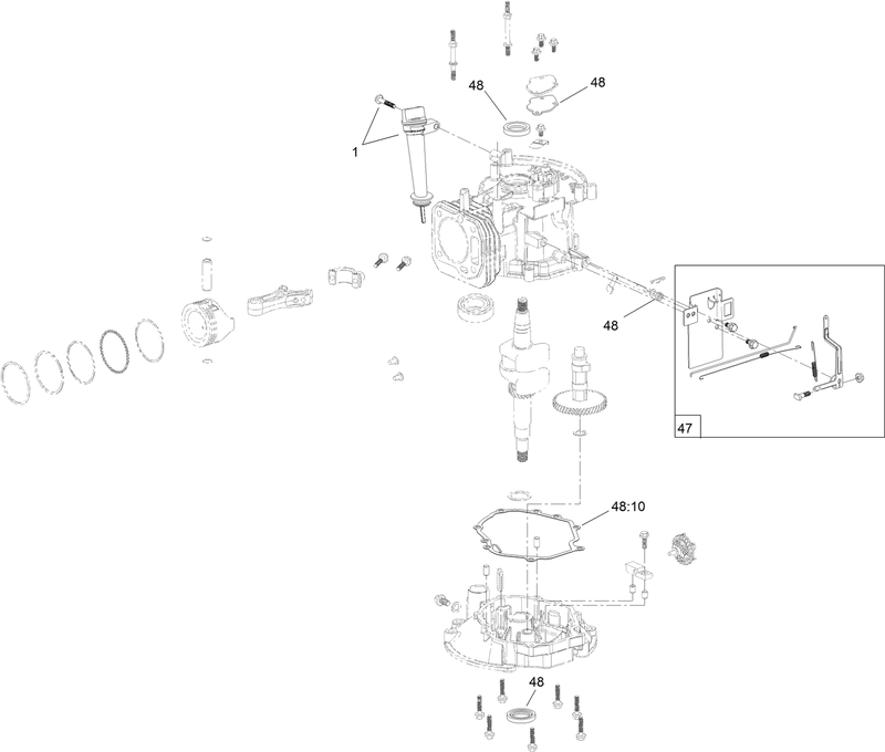 Dipstick and Gasket Assembly Engine Assembly No 120 4412