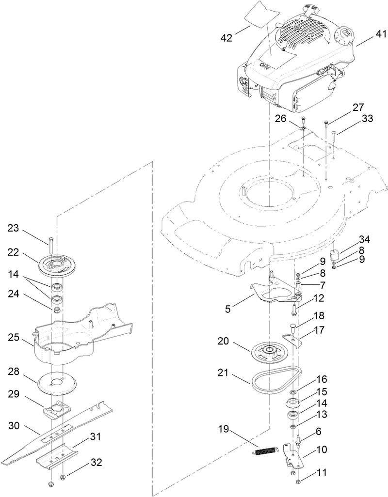 Engine and Blade Assembly