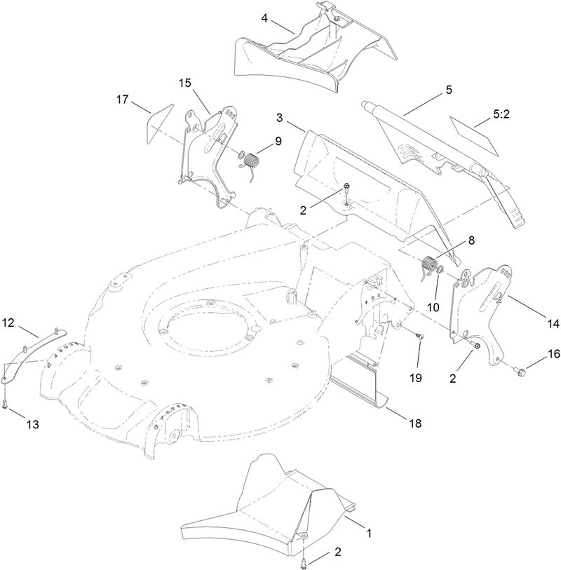Rear Door and Mulch Plug Assembly