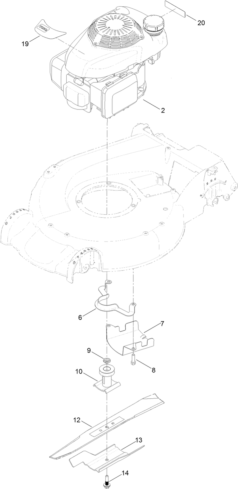 Engine and Blade Assembly