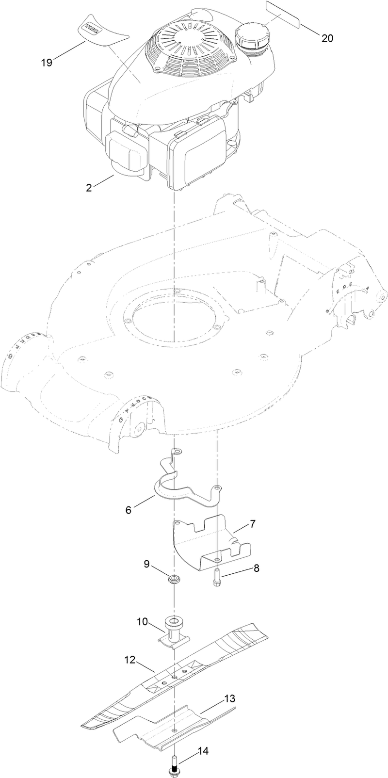Engine and Blade Assembly