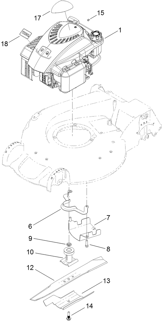 Engine and Blade Assembly
