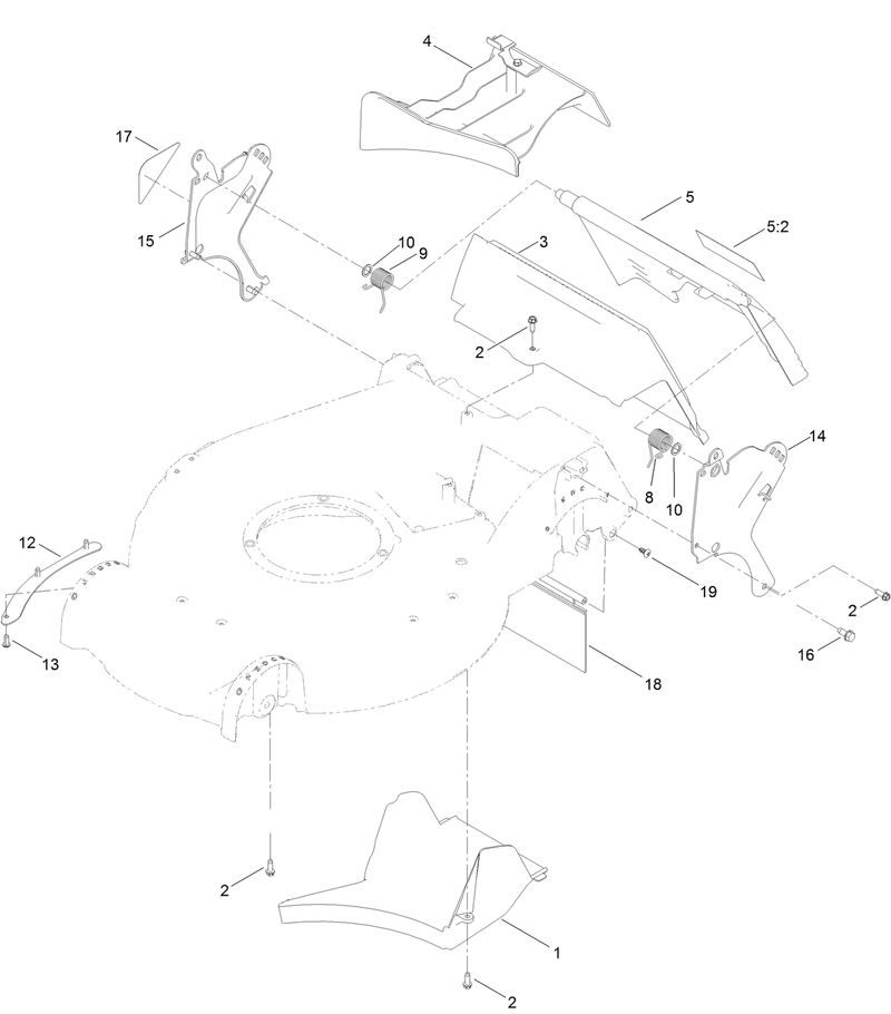 Rear Door and Mulch Plug Assembly