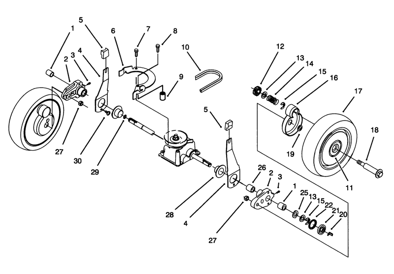 Rear Axle and Wheel Assembly