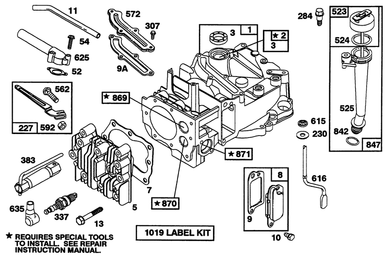 Engine Briggs and Stratton Model 122702 3171 01