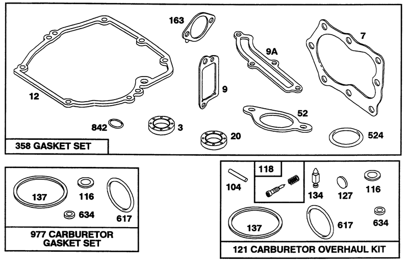 Engine Briggs and Stratton Model 122702 3171 01