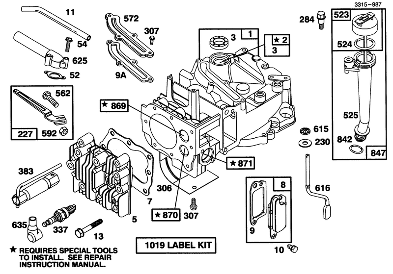 Engine Briggs and Stratton Model 124702 3115 01