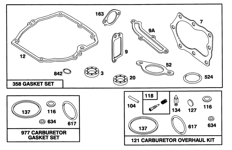 Engine Briggs and Stratton Model 124702 3115 01