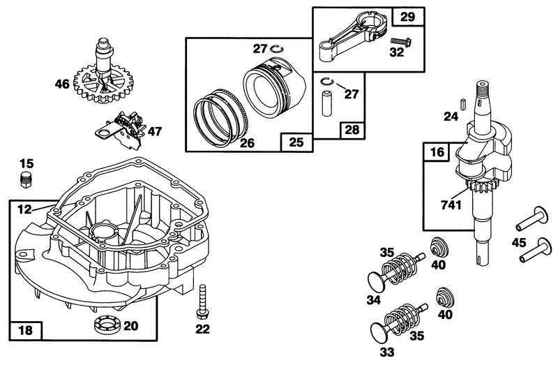 Engine Briggs and Stratton Model 124707 3185 01