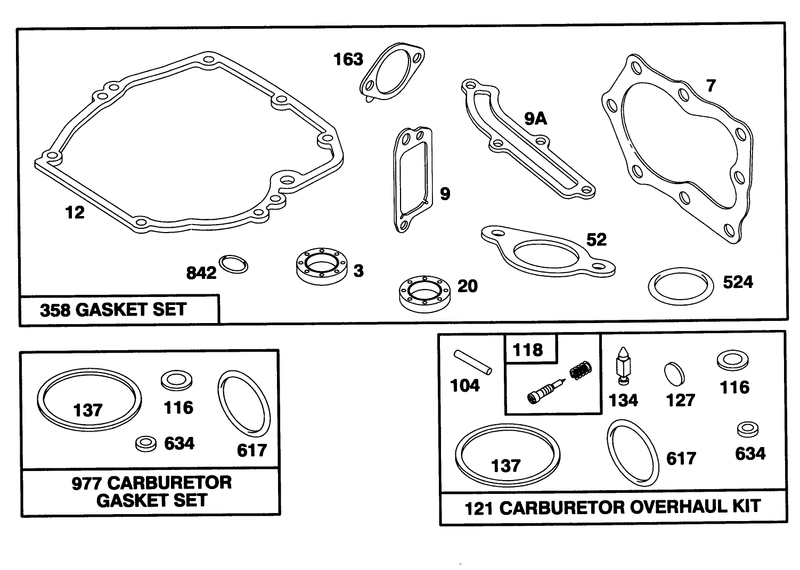Engine Briggs and Stratton Model 124707 3185 01
