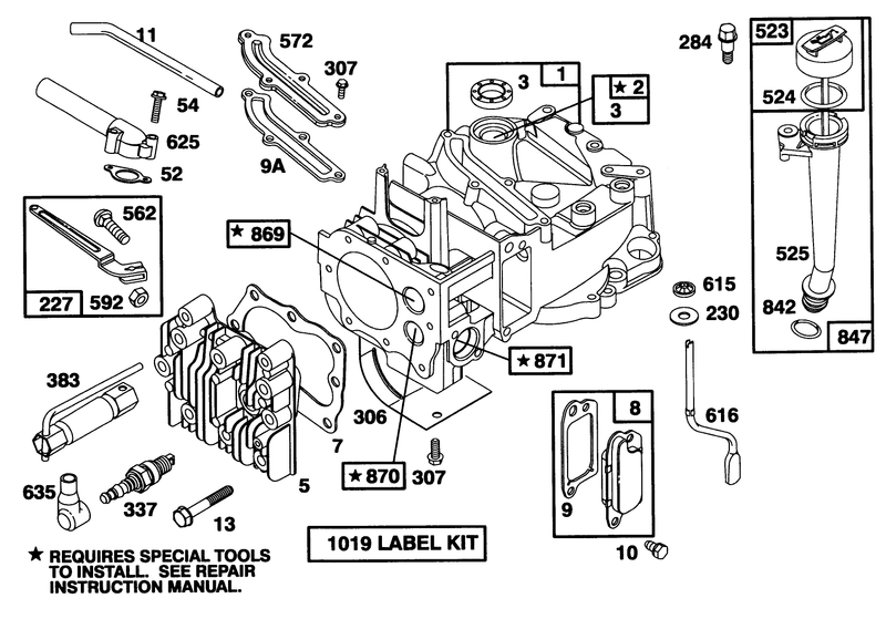 Engine Briggs and Stratton Model 124707 3185 01
