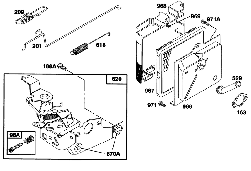 Engine Briggs and Stratton Model 124707 3185 01