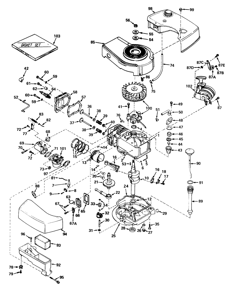 Engine Tecumseh Model No Tnt 120 12003