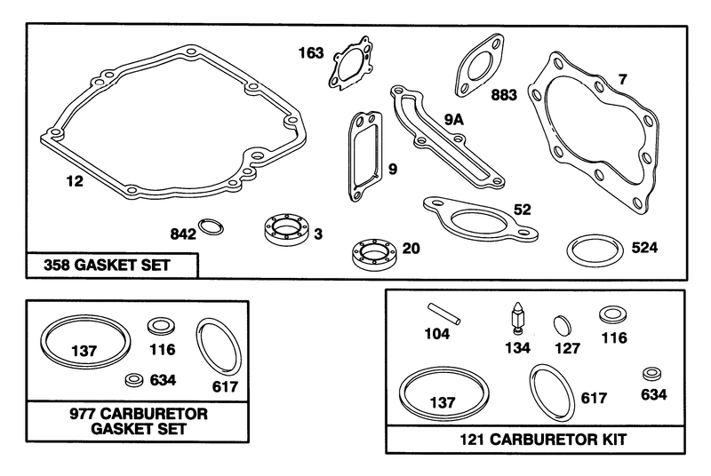 Engine Briggs and Stratton Model 127802 0640 01