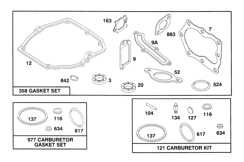 Engine Briggs and Stratton Model 127802 0640 01