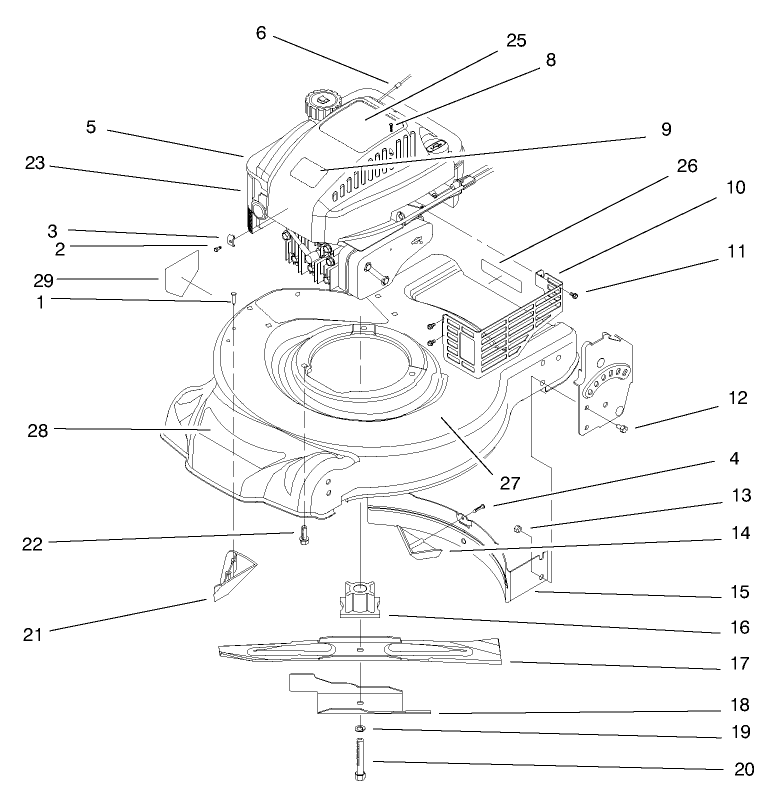 Engine and Blade Assembly