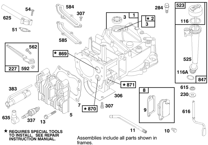 Engine Briggs and Stratton Model 12f802 1750 E1