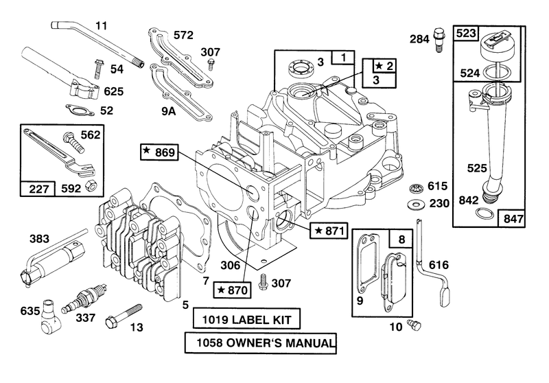 Engine Briggs and Stratton Model 127802 0640 01